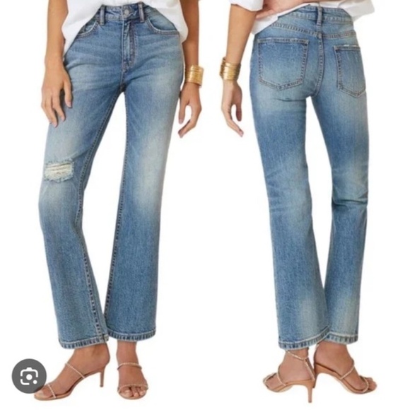 Anthropologie Pilcro Yaya Distressed Kick Flare Jeans - Size 30 - Picture 2 of 14